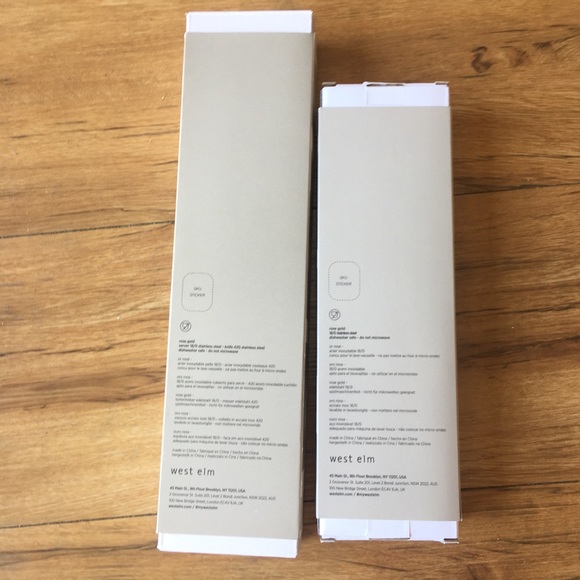 NIB West Elm Rose Gold Cheese Spreader Set - Picture 8 of 10